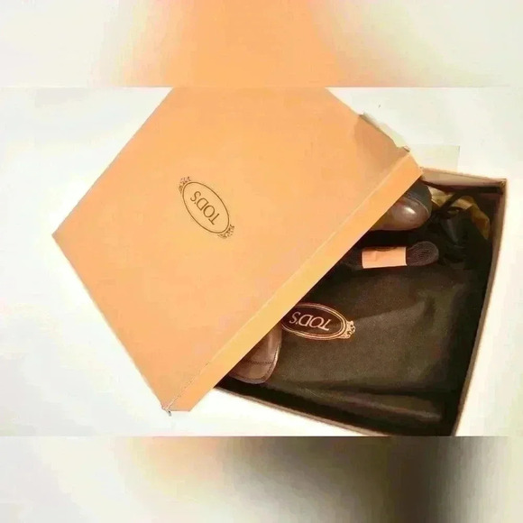 TOD'S  Brown Calfskin Leather Winter Ankle Hiking Gommino Boot 9.5US Italy - Picture 5 of 7